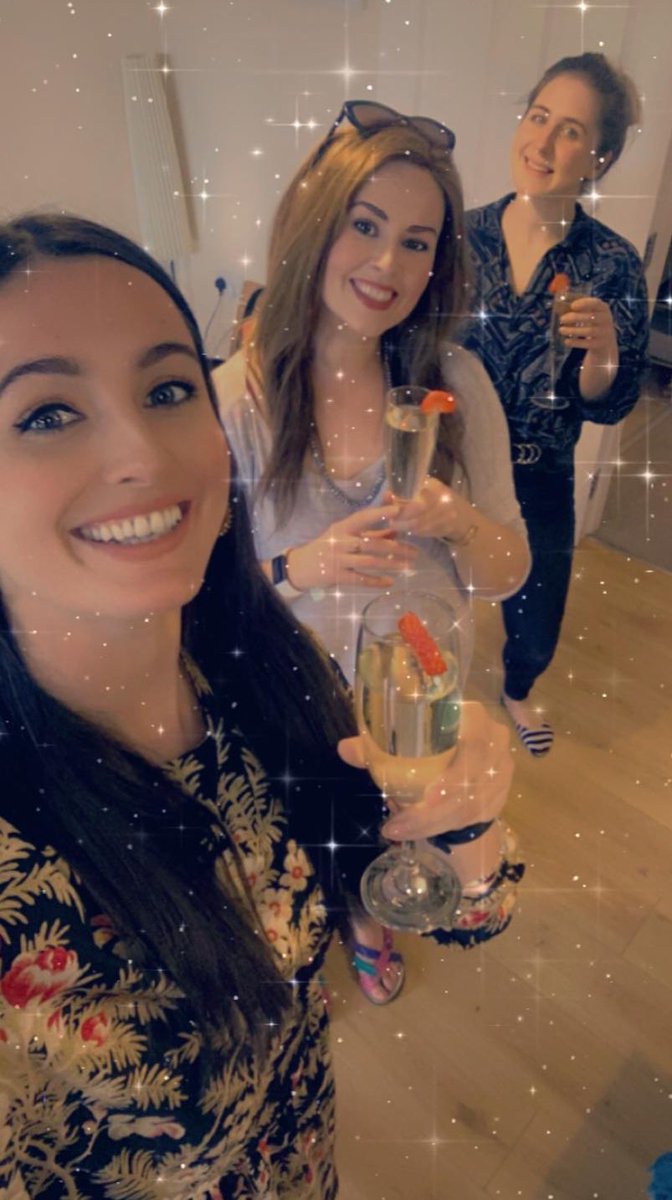 SophieMDoherty's tweet photo. Pre-graduation party with @roxanna_law & @DrMarianneD 🥳🥂 #PhDpals #reunion https://t.co/pvaPd6kxJn