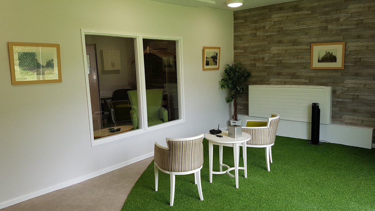 JeffNiel3's tweet photo. The new safe meeting space in Ecclesholme care home in Salford to allow residents to meet and talk with their family and friends without risk of infection each other. #SCHEP #GlimpsesOfBrilliance @franthorpenhs https://t.co/vlSFLA7siB