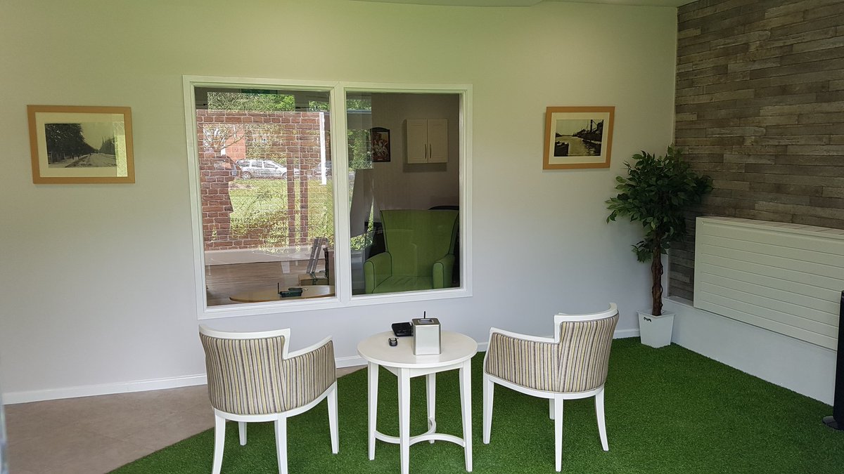 JeffNiel3's tweet photo. The new safe meeting space in Ecclesholme care home in Salford to allow residents to meet and talk with their family and friends without risk of infection each other. #SCHEP #GlimpsesOfBrilliance @franthorpenhs https://t.co/vlSFLA7siB