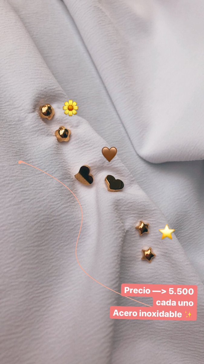 Mini aretitos de acero inoxidable 🌼🤎🌟