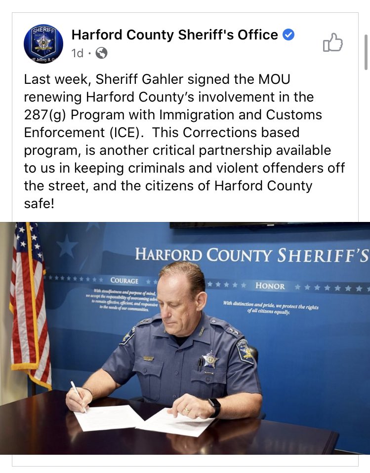 Hey everyone. When it comes time to vote don’t forget to vote out ICE’s biggest fanboy Sherrff Gahler! He’s disgusting!