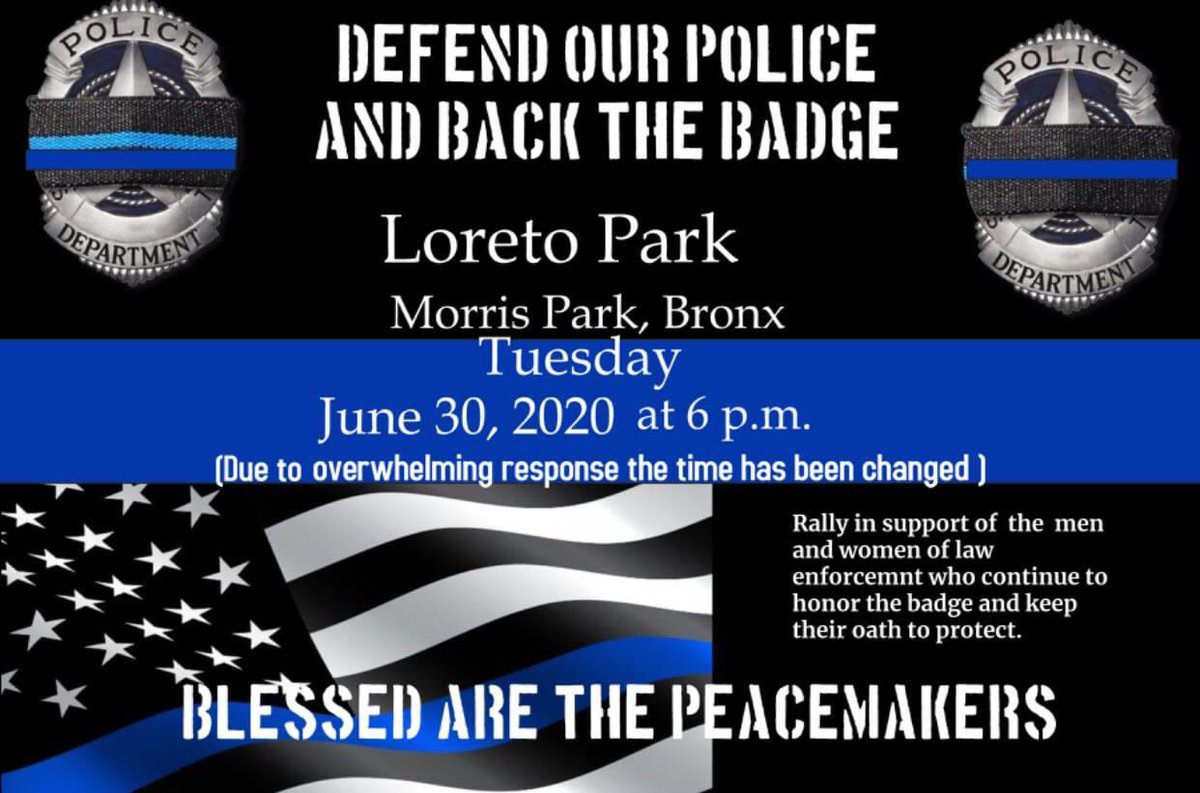 A few weeks ago, a flyer emerged for a "Blue Lives Matter” Rally happening in the Morris Park neighborhood of the Bronx. It was described as a "Back The Badge” event and covered with blue line iconography.