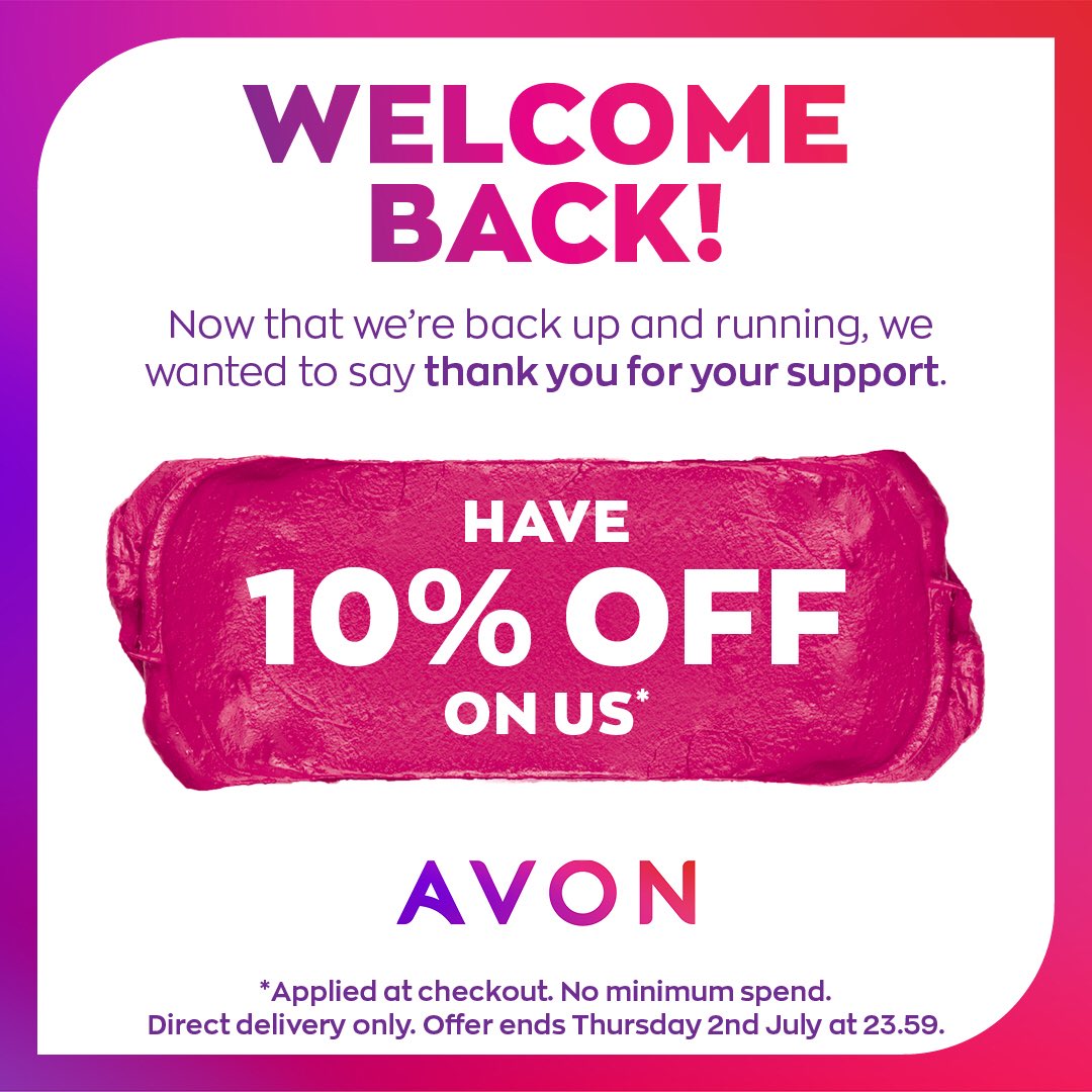 chez123lpool's tweet photo. I’m now an Avon rep. Check out my online store. Plus get 10% off EVERYTHING, til tomorrow 💋

https://t.co/oSakUOWTmS https://t.co/WAUk7KnjgP