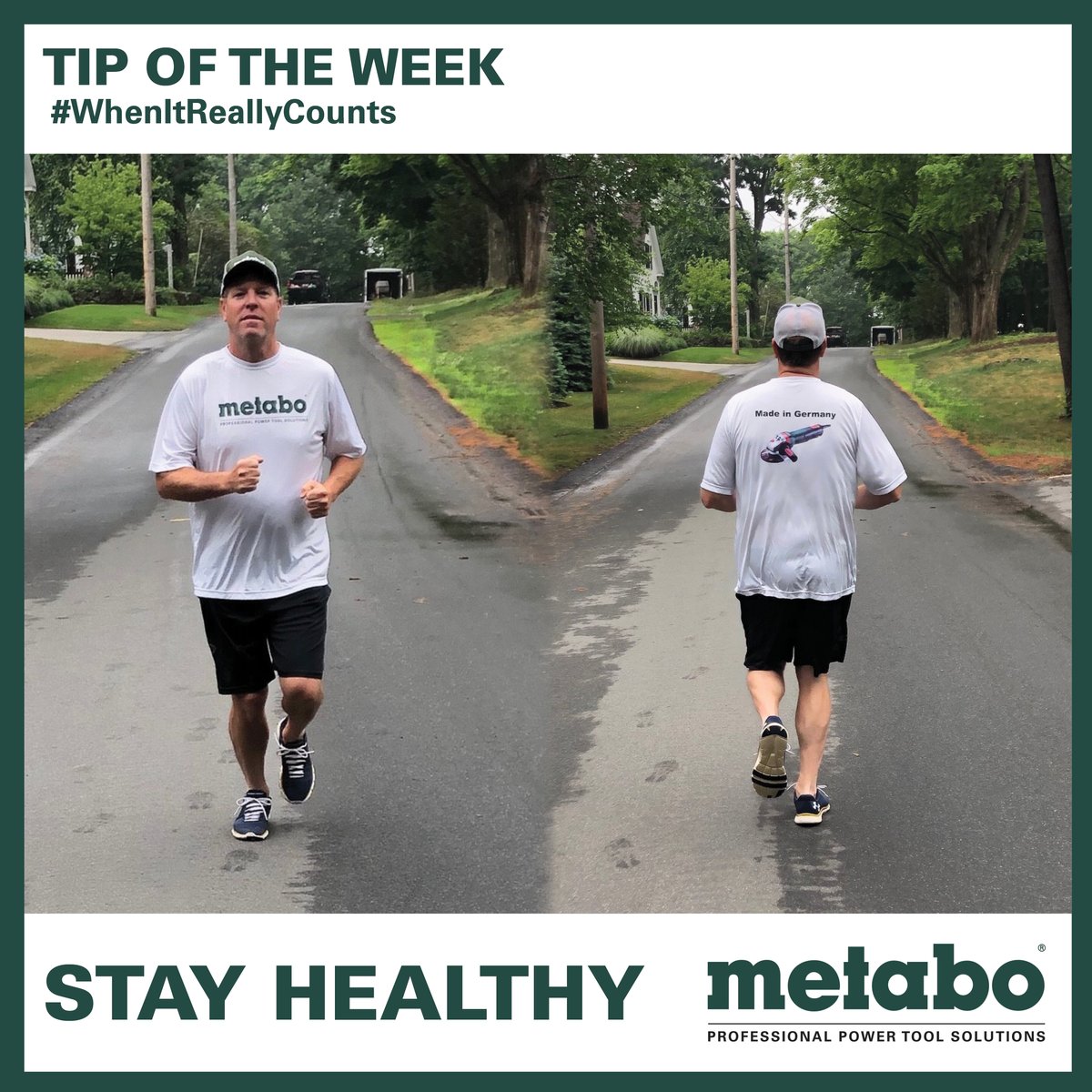 MetaboNAmerica's tweet photo. Take care of your body, eat a well-balanced diet, get exercise and sleep. 🏃
#whenitreallycounts #inthistogether #metabo #professionalpowertoolsolutions https://t.co/vIjCmMHKU3