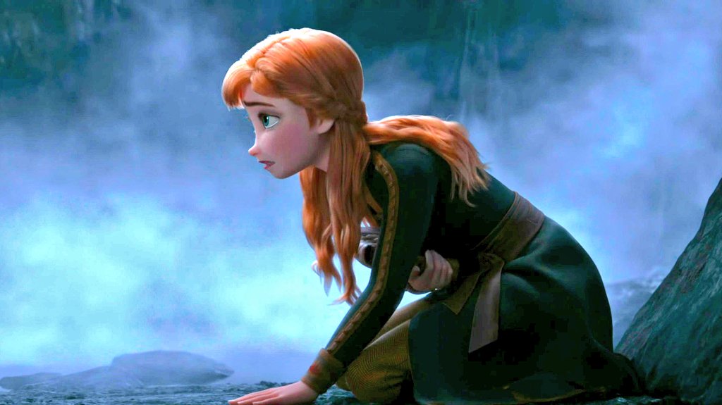 A força da Anna dessa cena é surreal. Ela deixou a própria dor de lado, de ter o seu momento, pra cumprir o seu dever como princesa e fazer a promessa da irmã ser executada de salvar Arendelle e libertar a floresta, mostra que ela é incrível mesmo sem poderes e que ela amadureceu