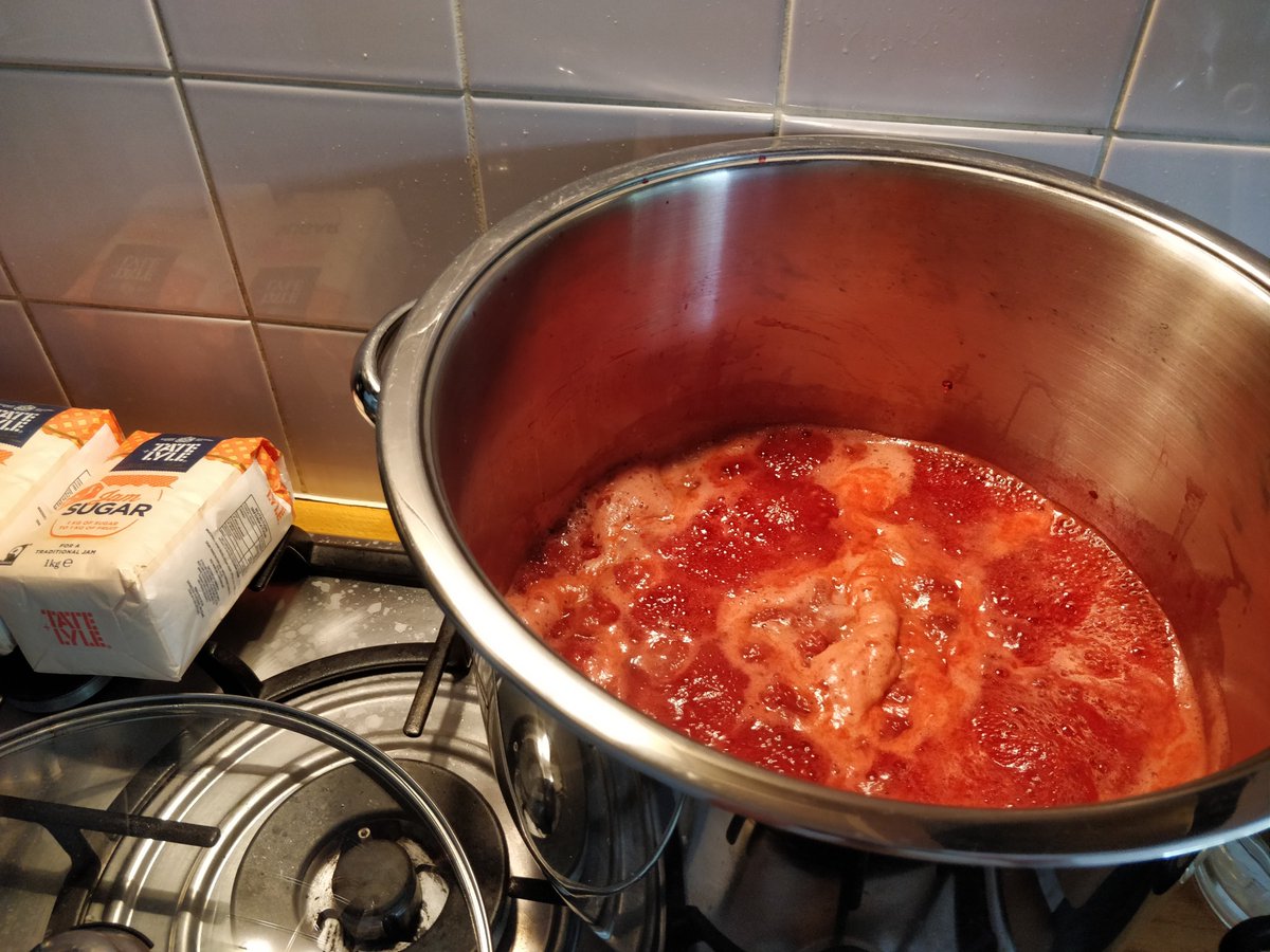 blackseamonster's tweet photo. @kerstinsailer Double, Double, toil and trouble
Fire burn and cauldron bubble...

...and soon there will be raspberry jam. A lot of raspberry jam. https://t.co/WY8Is8CDZF