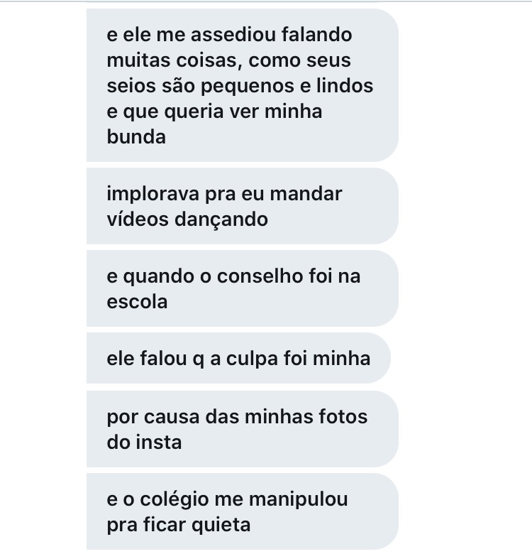 fmexposed2's tweet photo. *ALERTA: ASSÉDIO SEXUAL *
Estou com muito nojo desse homem e do colégio não ter feito NADA. Desejo toda força a vítima para lidar com isso, ela também nos relatou que após isso ficou com depressão, precisamos ajudá-la. https://t.co/V5HsRhMQVn