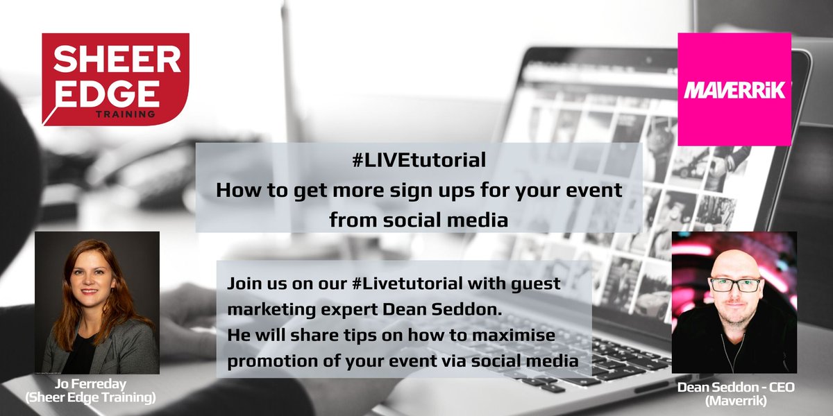 sheer_edge's tweet image. Are you keen to up skill and learn more about certain subjects.
You're in for a treat! We have @deanseddoncom of @MaverrikCo joining us for a #Livetutorial next week! How to promote your event using social media Book here: tiny.cc/5gd3q
#onlinetraining #socialmedia