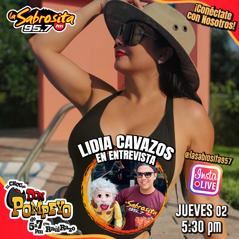 _lasabrosita_mx's tweet photo. Síguenos en #Instagram 👉 @lasabrosita957 y no te pierdas este JUEVES la entrevista con @LidiaCavazos en punto de las 5:30 pm a través de #InstaLive 😏 en #ElChouDeDonPompeyo con @raulrazo y @donpompe 

#YoMeQuedoEnCasa 🏠
📻🎶 Radio On Line: https://t.co/HSAKVIZUVr https://t.co/O2sg8BmywO