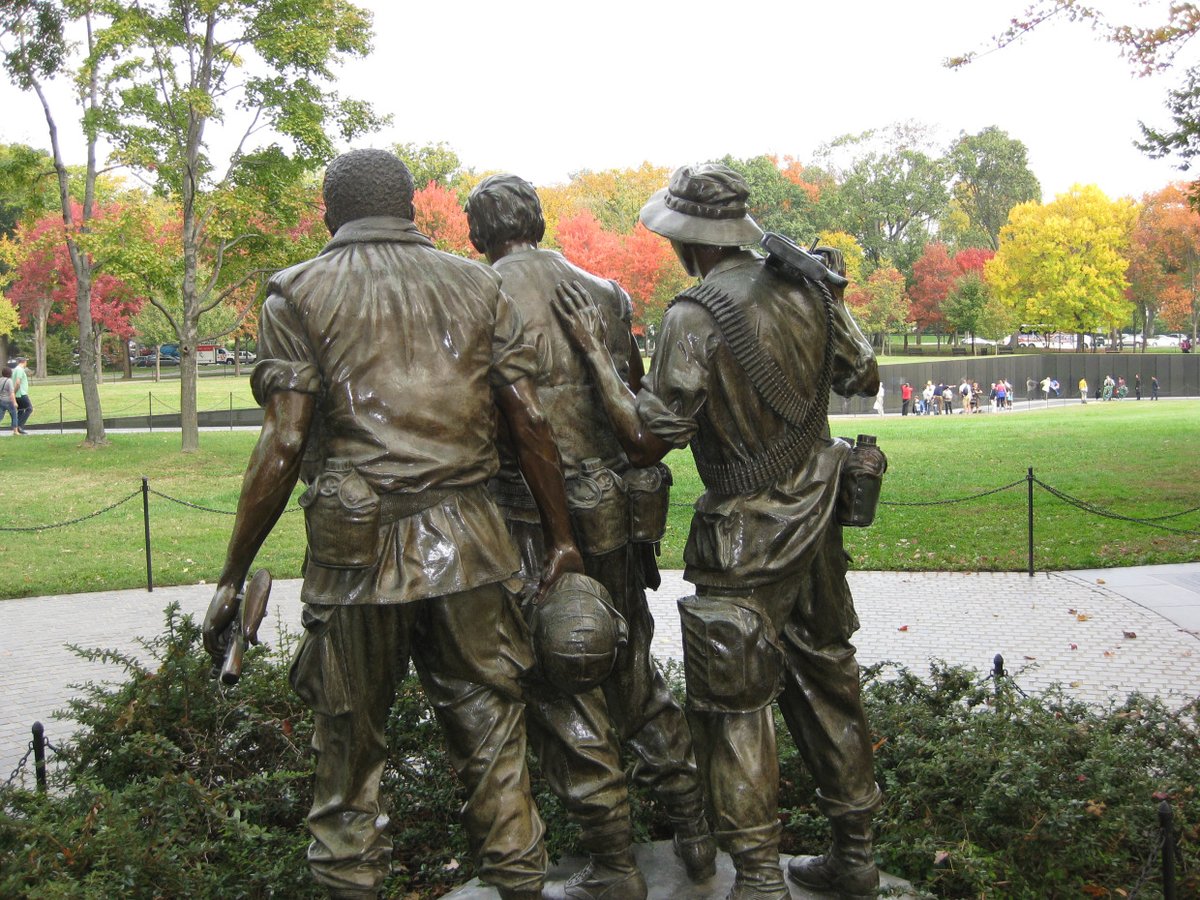 Hart wanted to ensure accuracy for the details on the uniforms and weaponry. He relied heavily on historians. He borrowed military gear from Vietnam veterans. The uniforms are representative of all branches of the military and each figure wears a variety of gear.