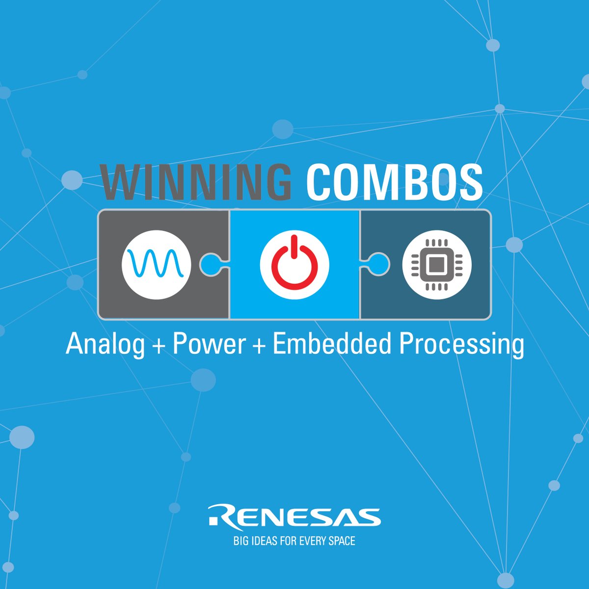 RenesasGlobal's tweet photo. #Renesas #WinningCombinations solutions accelerate time-to-market, ease design challenges and reduce costs. How are we pushing the boundaries of home appliances, communications and #buildingautomation? Find out more about #WinningCombos - https://t.co/tyT2h7YlIo https://t.co/0VNjYMKqp7