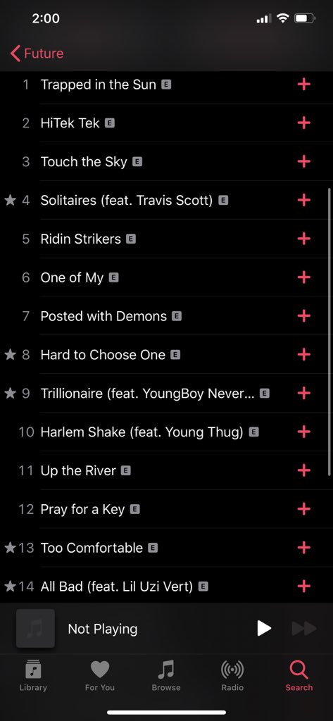 Trap albums are too commercialized for their own good. Having the same features and bloated tracklists has led to a major decline in quality. Trap artists sacrifice good music for streaming numbers. All the tracklists pictured are very similar.
