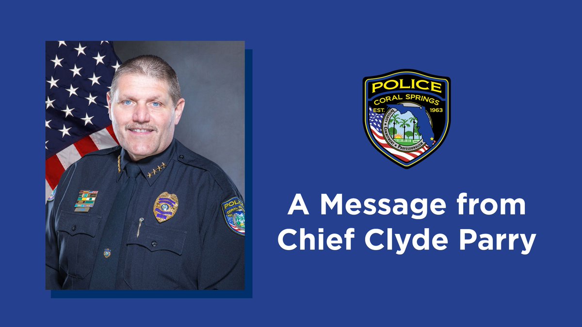 A message from our Chief Clyde Parry.

As July begins, we prepare to celebrate our Nation’s 244th birthday. The 4th of July, or Independence Day, holds a special meaning for me. 

Read more here coralsprin.gs/2NlmDhr
