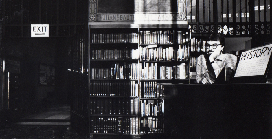 librarian at the history department reference desk