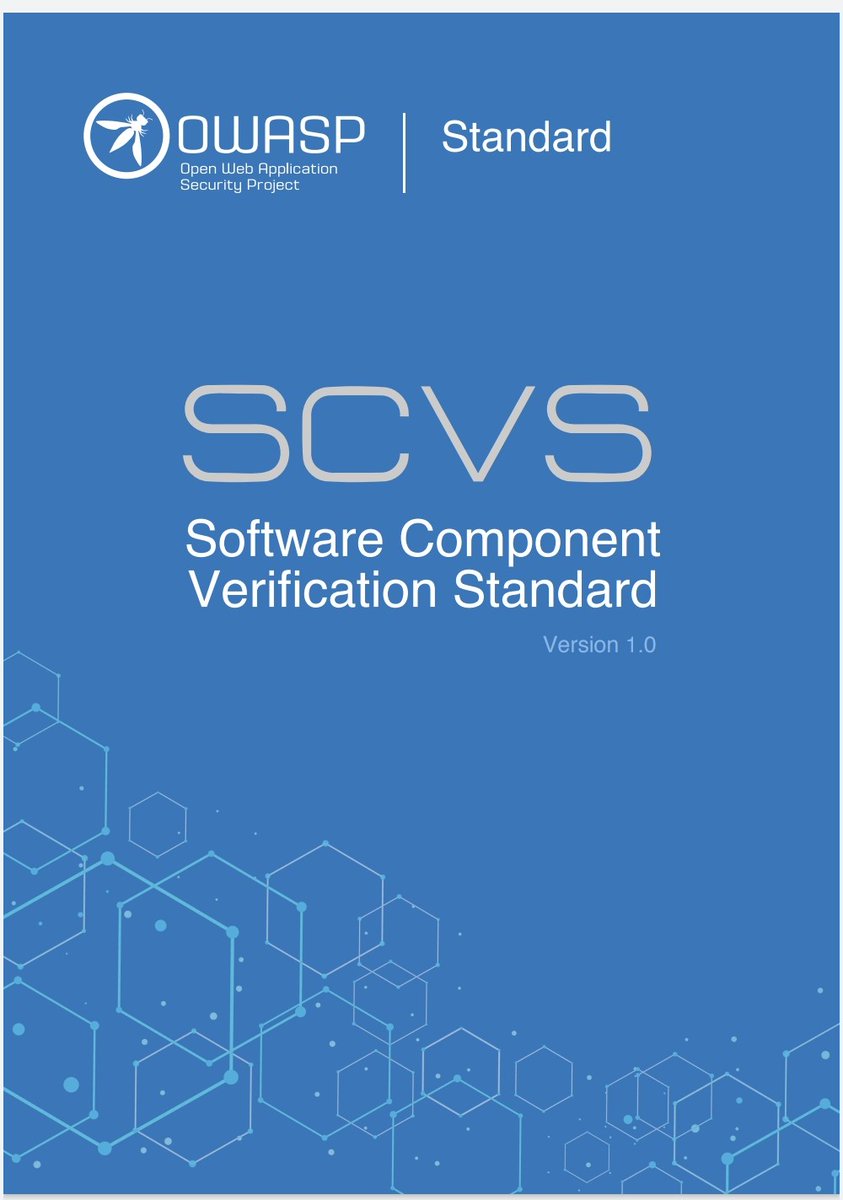 securestep9's tweet image. #OWASP Software Component Verification Standard #SCVS is out.

github.com/OWASP/Software…

Cc:@snyksec @guypod