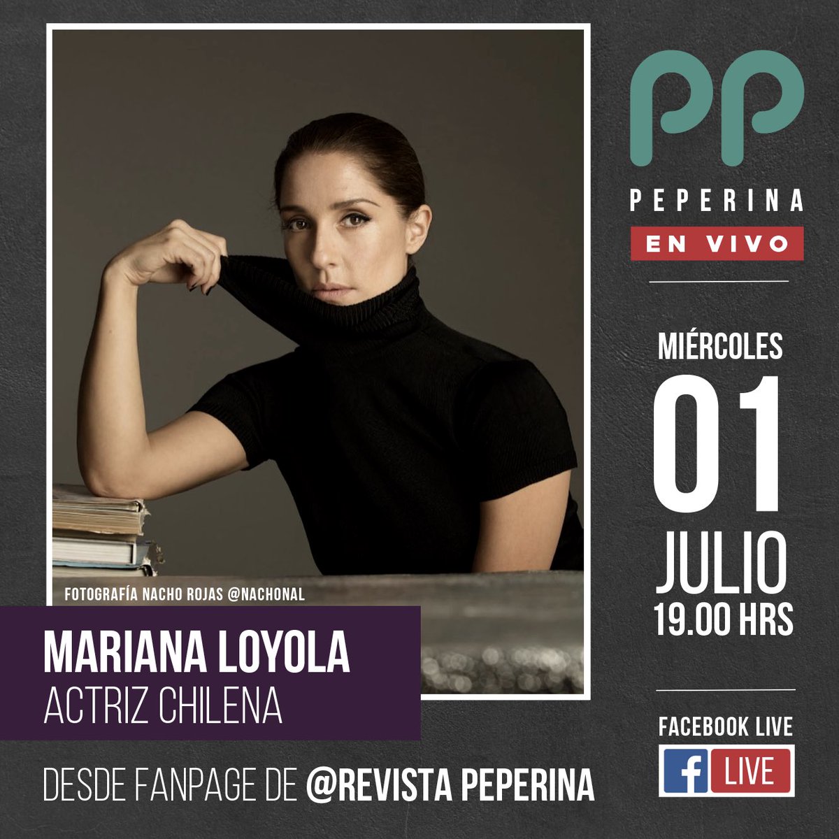 RevistaPeperina's tweet photo. Hoy, a las 19.00 hrs entrevista con @MarianaLaActriz a través de Facebook Live!  No se lo pierdan! 

Los esperamos! 

#actriz #entrevistapeperina #cine #teatro #television #Rach https://t.co/CRZuws5tIi
