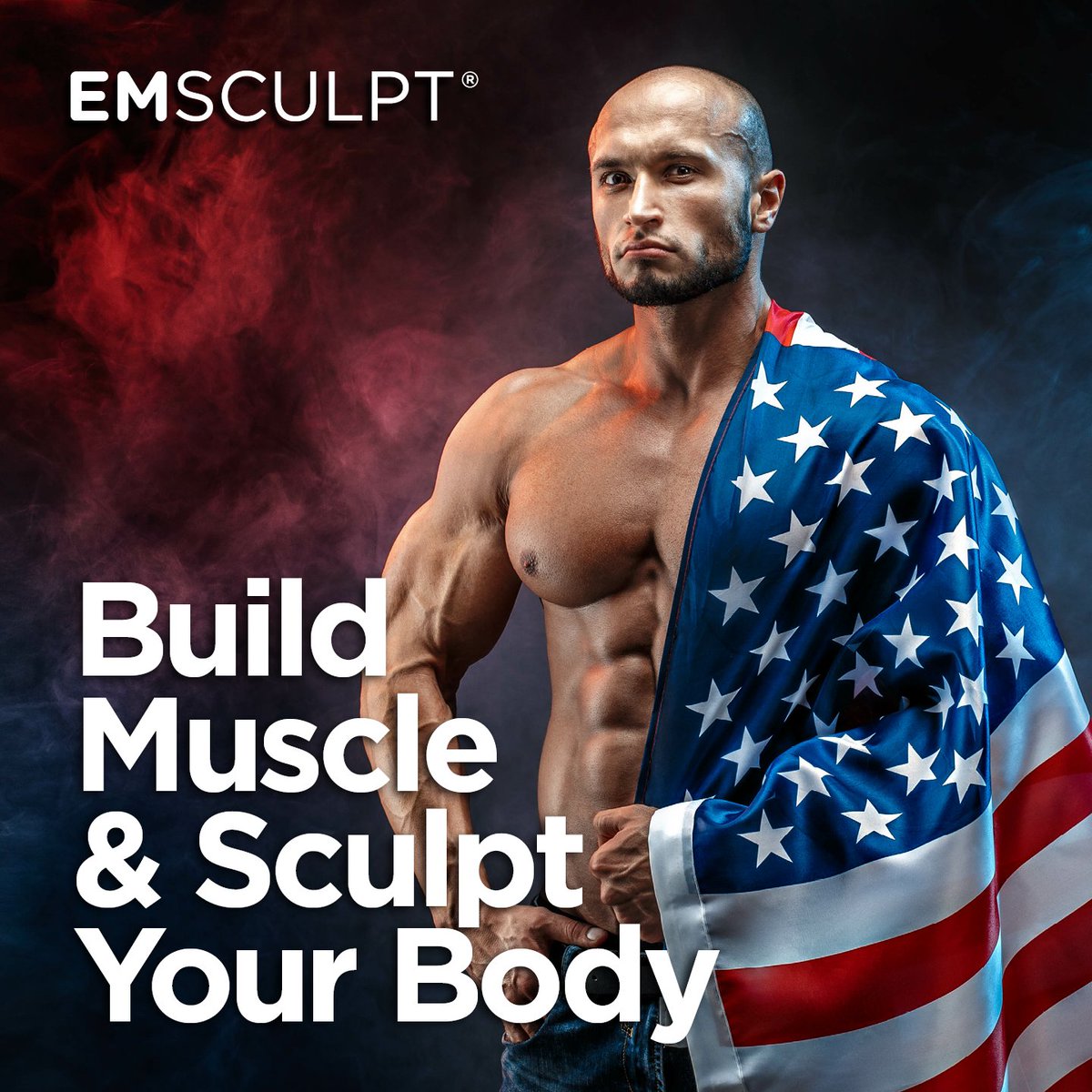 American Made Muscle #EMsculpt  Not JUST about fat. EMSCULPT is the only procedure to help both women and men build muscle and sculpt their body.   When exposed to strong contractions, the muscle tissue is FORCED to adapt, responding with a deep remodeling of its inner structure.