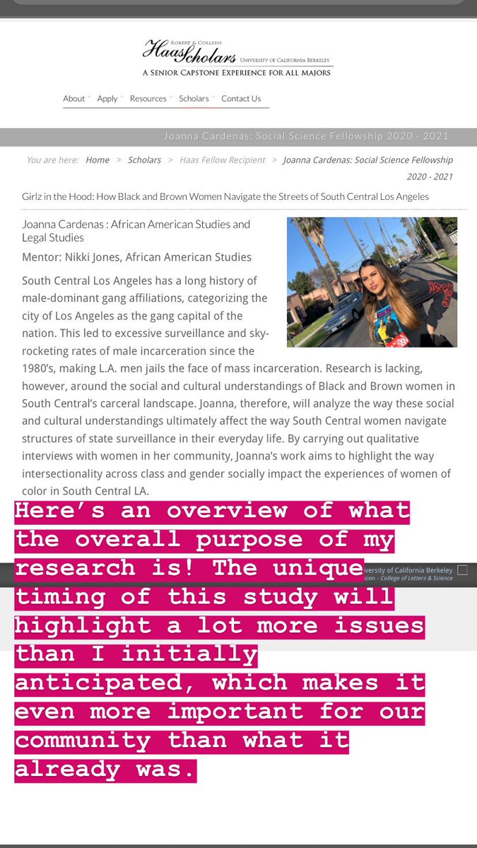 JoyceC04's tweet photo. Hey y’all! As many of you know, I am conducting research this summer on the surveillance that Black and Brown women experience here in South Central LA. I am currently looking for participants who would be willing to take part in this research! Here’s more information below⬇️ https://t.co/5Xfz2qUeQF