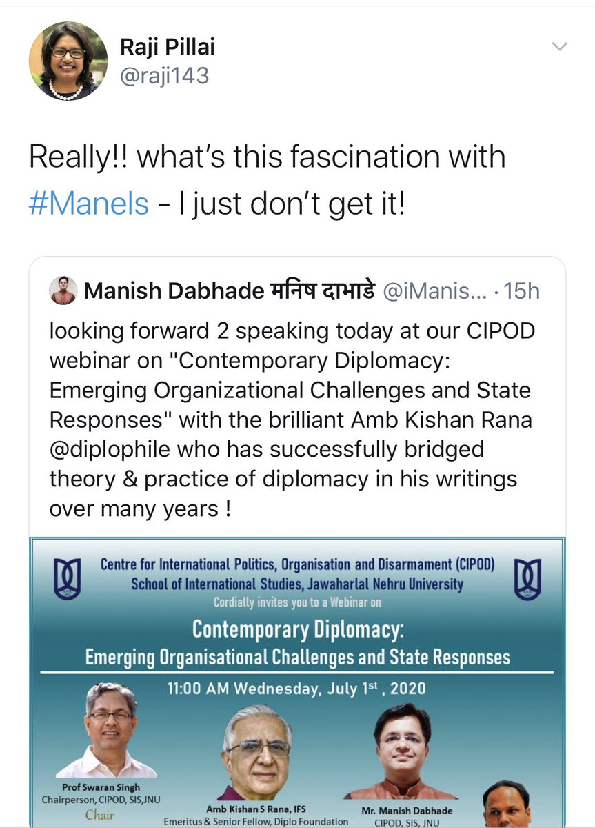 Here’s taking a moment to appreciate  @raji143’s consistent efforts to call out  #manels &  @darshanabaruah’s reflections on citation biases & need to credit & cite preexisting work &ideas. We have much work to do to bridge the gender gap & the onus lies with us all.