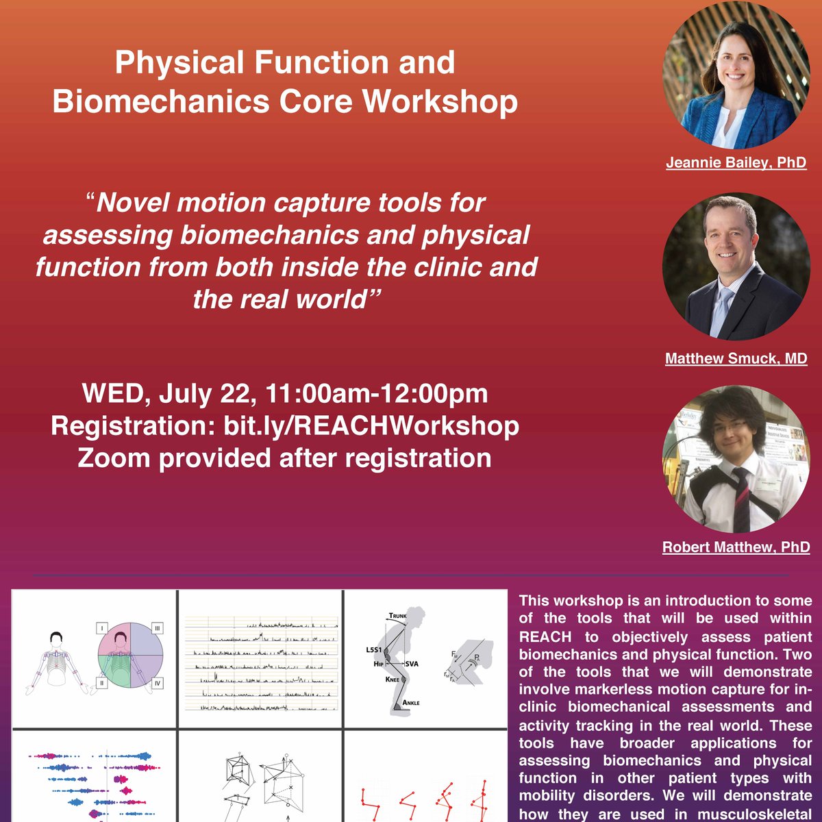 BACPAC-REACH (@bacpacreach) on Twitter photo Join us July 22, 11am-12pm PT for REACH workshop "Novel motion capture tools for assessing biomechanics and physical function from both inside the clinic and the real world." Registration is FREE at airtable.com/shrP8FBeUs7aBK…. <a href="/ucsf/">UC San Francisco</a> <a href="/UCSFOrthosurg/">UCSF Department of Orthopaedic Surgery</a> <a href="/spinesinspace/">Jeannie Bailey, PhD</a> #ucsf #biomechanics Join us July 22, 11am-12pm PT for REACH workshop "Novel motion capture tools for assessing biomechanics and physical function from both inside the clinic and the real world." Registration is FREE at airtable.com/shrP8FBeUs7aBK…. <a href="/ucsf/">UC San Francisco</a> <a href="/UCSFOrthosurg/">UCSF Department of Orthopaedic Surgery</a> <a href="/spinesinspace/">Jeannie Bailey, PhD</a> #ucsf #biomechanics