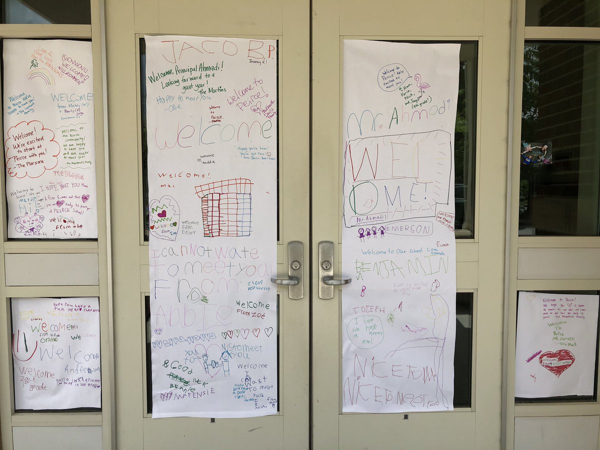 PeircePto's tweet image. Today, Peirce welcomes our new principal, Andrew Ahmadi! The Peirce flamingos and many Peirce families got together to welcome him to our “flock”! We are excited to work with Mr. Ahmadi and to see how he helps our children and community grow!