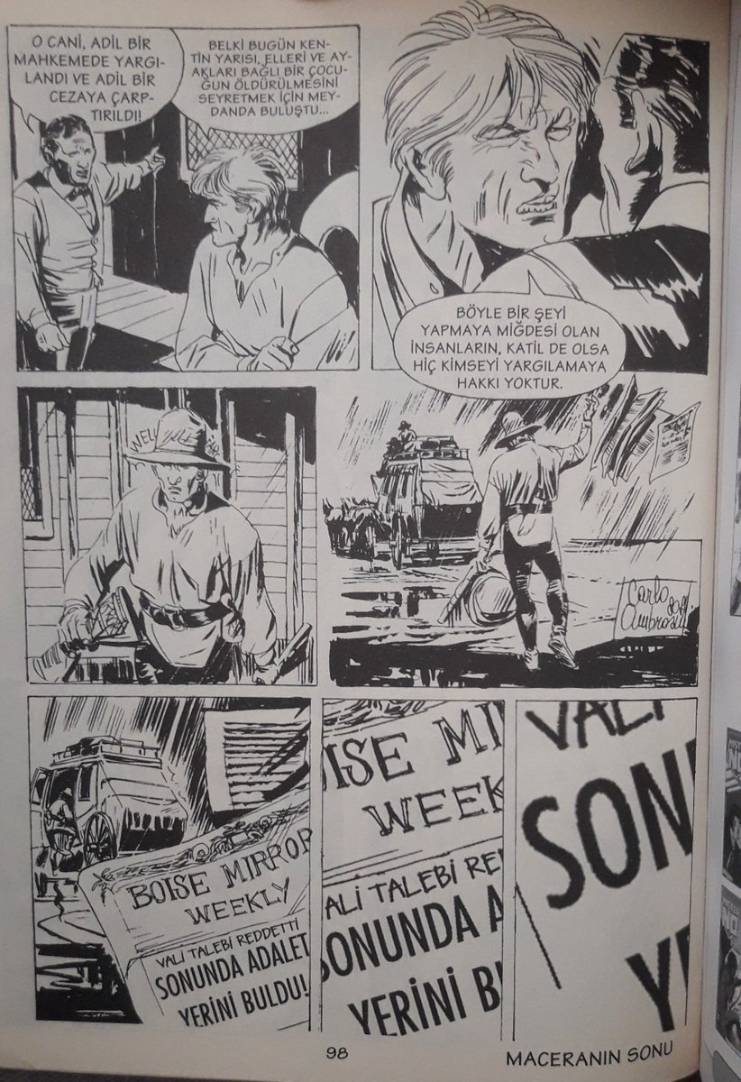 yavuz_cobanoglu's tweet image. Malum gündem yoğun, bende de zaman hep olduğu gibi kısıtlı... Yine de şu takımı araya sıkıştırdım ya, nefes aldım, kendime geldim resmen... Kanun, adalet, idam vb. kavramlarının işlendiği hikâyeler felsefi metin gibiydi... #KenParker #comic #comics #ComicsForEveryone #çizgiroman