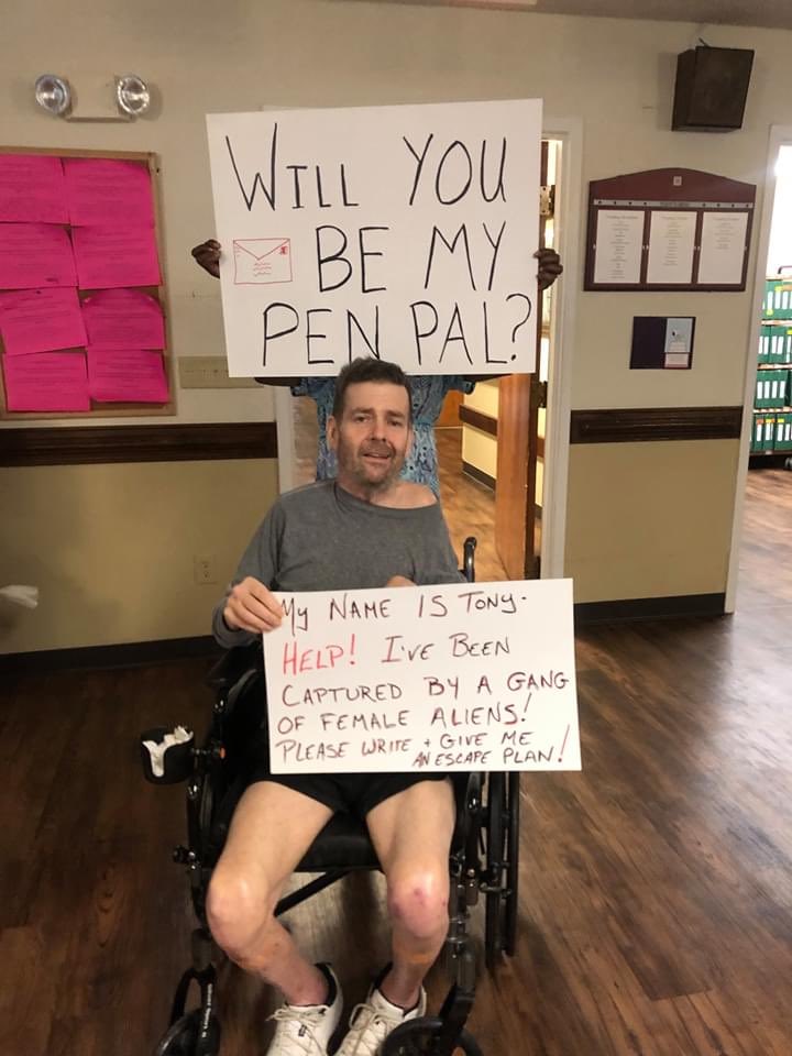  Help!  Tony needs an escape plan! Phoenix Assisted CareAttention: Tony201 West High StreetCary, NC 27513