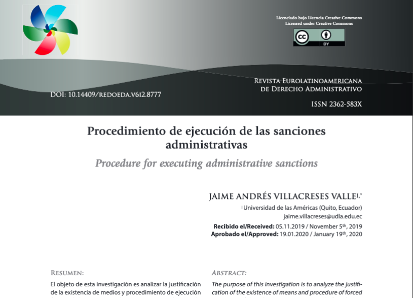 RevistaREDOEDA's tweet photo. 📖Procedimiento de ejecución de las sanciones administrativas
🎓Jaime Andrés Villacreses Valle
@JaimeVillacrese
(UDLA-Ecuador)
📝https://t.co/EXd6cSv3jq
#REDOEDA #UNL #AdministrativeLaw https://t.co/Z7K6LtPhEL