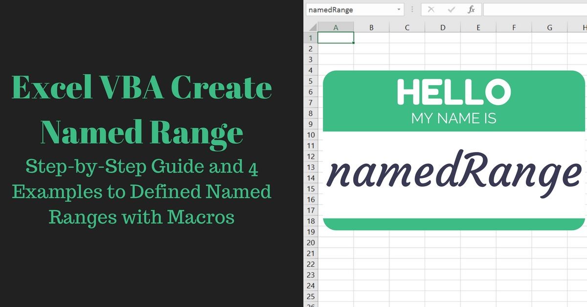 #Excel #VBA Create Named Range: Step-by-Step Guide and 4 Examples to Define Named Ranges with Macros bit.ly/31mg2eQ