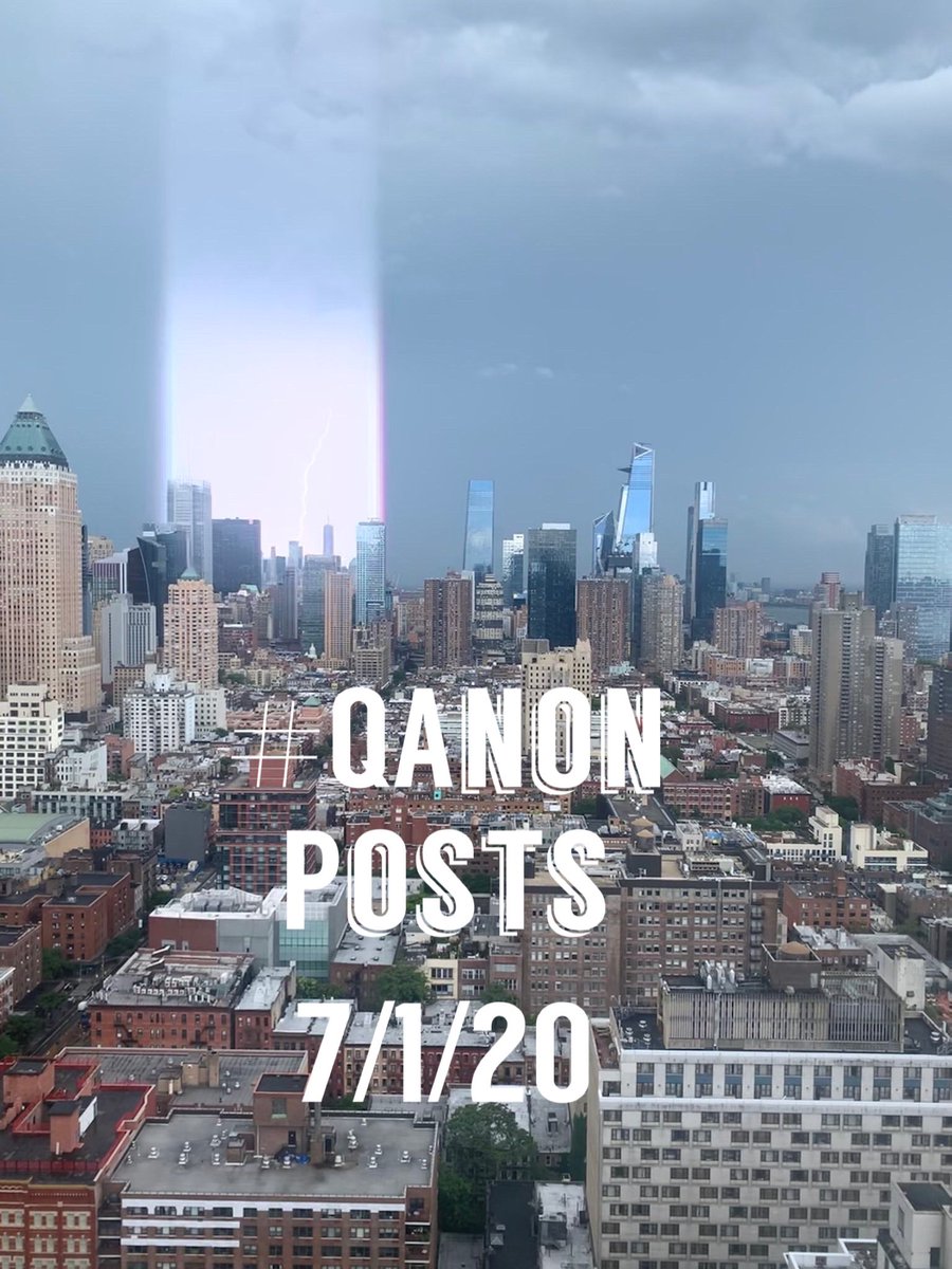  #QAlert 7/1/20 This will be my THREAD for all  #QPosts for Wednesday July 1, 2020. Biblical and more. Let’s Go!  http://paypal.me/inthematrixxx  @shadygrooove