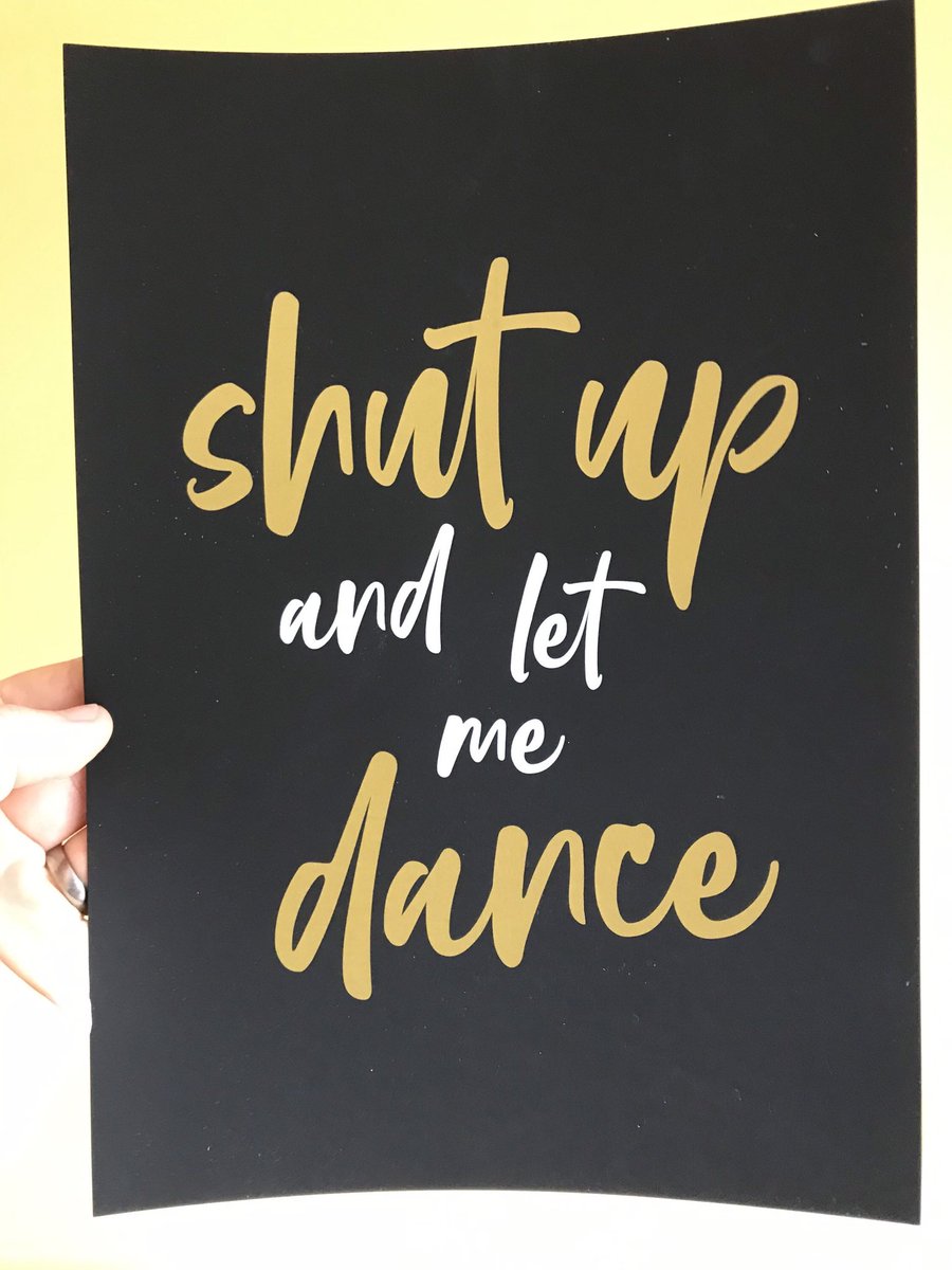 Excited to share this SPECIAL EDITION print of my “Shut Up and Let Me Dance” Wall Art Typography Print etsy.me/2ZtgRzT