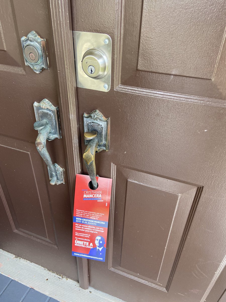 cmancera33's tweet photo. Today on the campaign trail hitting the streets and businesses of my District 11 Miami-Dade. Let’s vote this August 18th for Cristhian Mancera 356 on the Ballot for Miami-Dade District 11 commisioner. Hoy en las calles de mi distrito compartiendo el mensaje de nuestra campaña. https://t.co/28w1YDP0xI