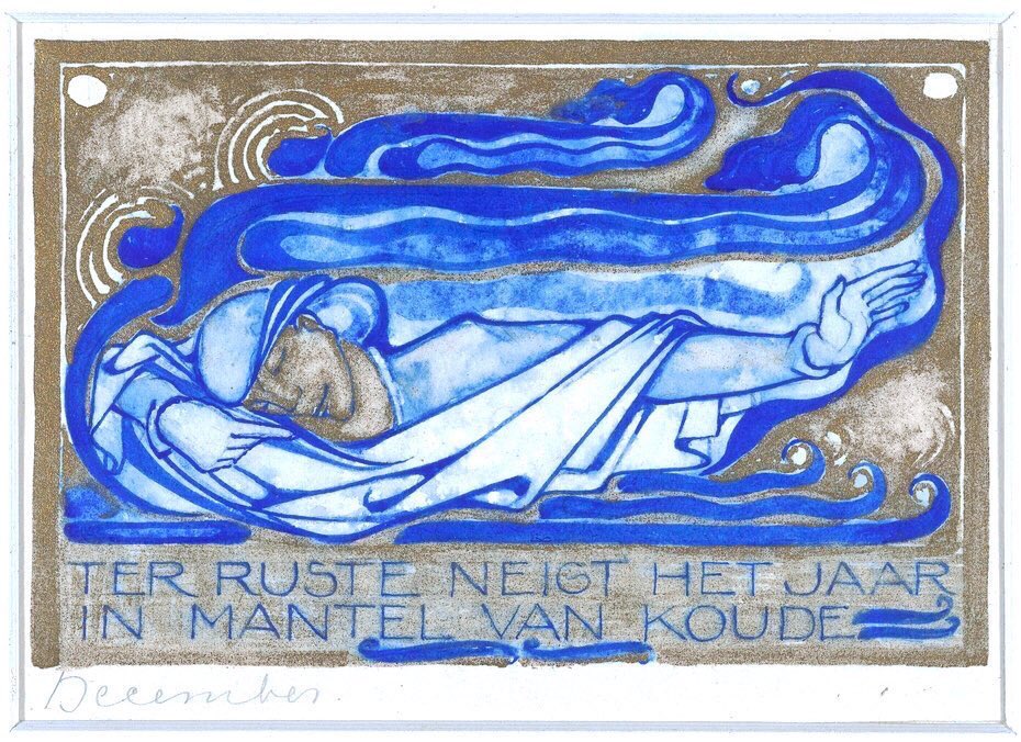 In 1932 Willem moved to a rural area, near Apeldoorn. He also illustrated a number of poetry books. He met Jan Tijssen & they fell in love in 1933. The couple lived together from 1933-9. By 1935 he had turned his focus to writing.