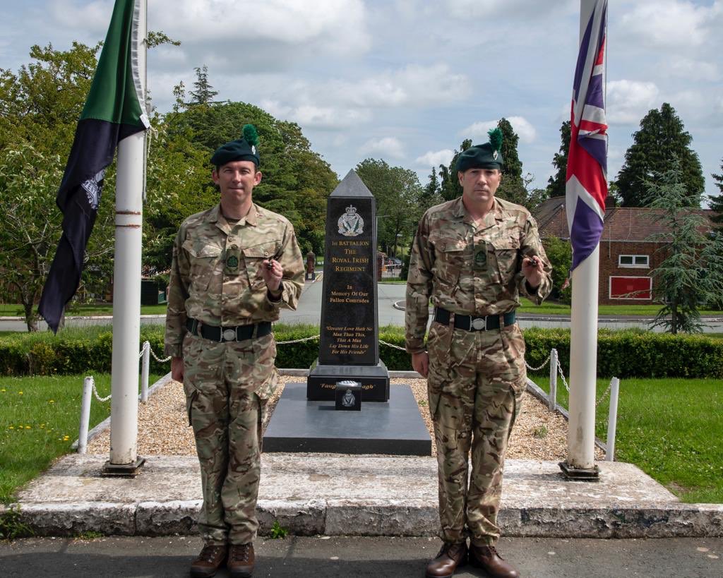 Lowering the flags on Rangers Day was more poignant as we welcomed RSM Cowan and said farewell to WO1 Benson. For the first time in 50 years, we will not have one of the Bensons in our ranks. We wish WO1 Benson all the very best for the future. #IRISHRANGER