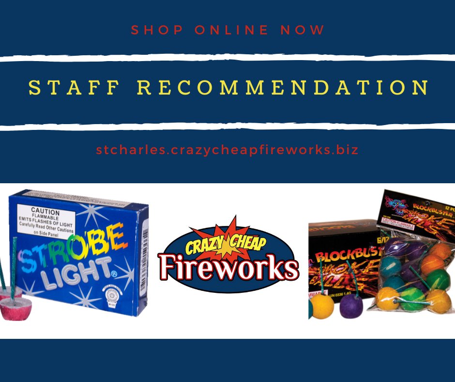 CrazyCheapFrWrk's tweet photo. Staff Recommendation! Use Strobe Light and Blockbuster Smoke Balls at the same time to create your very own mini concert! #FireworkRecommendation #CountdownToTheFourth https://t.co/k8D9yiK84S