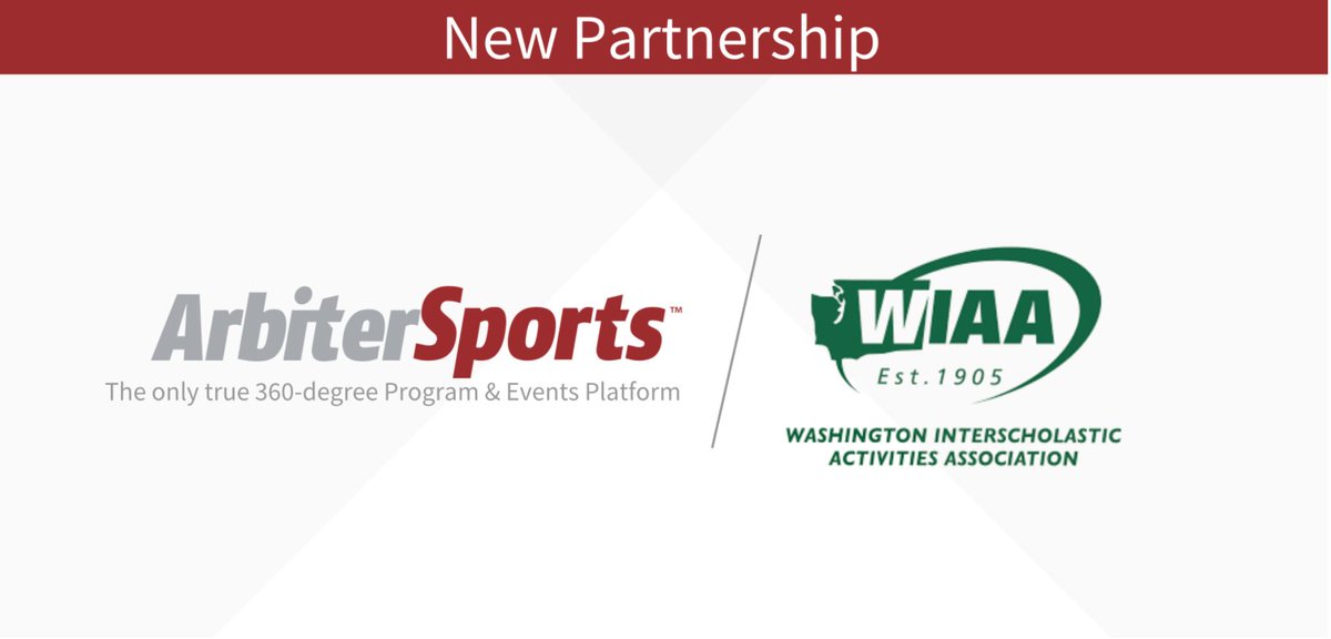 ArbiterSports's tweet photo. Thrilled to be named WIAA's preferred partner to centralize game schedules, gather scores & expedite payments to officials in Washington state! 🤝 https://t.co/F3dFoaLoBA https://t.co/UO2u6bXCTJ