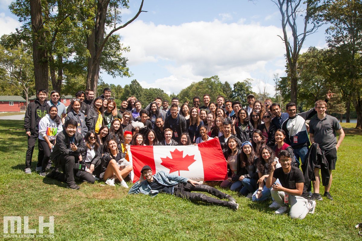 nwplusubc's tweet photo. Happy #CanadaDay to all our fellow Canadian hackers! 🇨🇦

#Throwback to last summer when we met so many talented Canadian hackathon organizers at #hackconvii in Pennsylvania!

Photo by @MLHacks 📸 https://t.co/En6DANzQ89