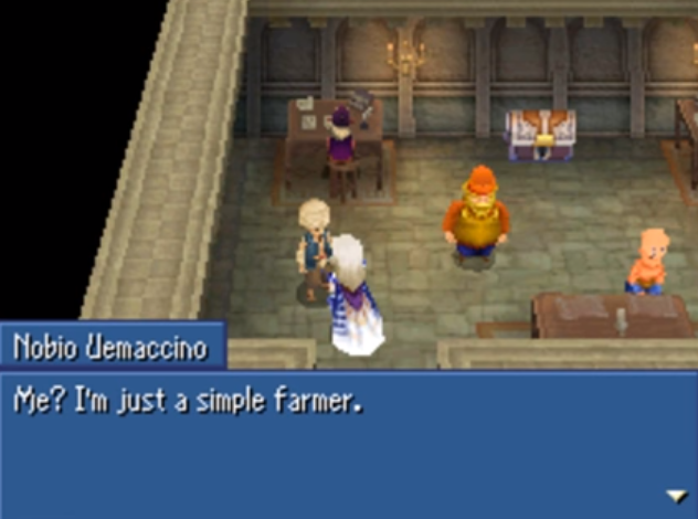 In FFIV DS you can find the secret Developer's Office, inhabited by the creators of the game. My favourite is the Nobuo Uematsu expy who pretends to be a farmer and says nothing else