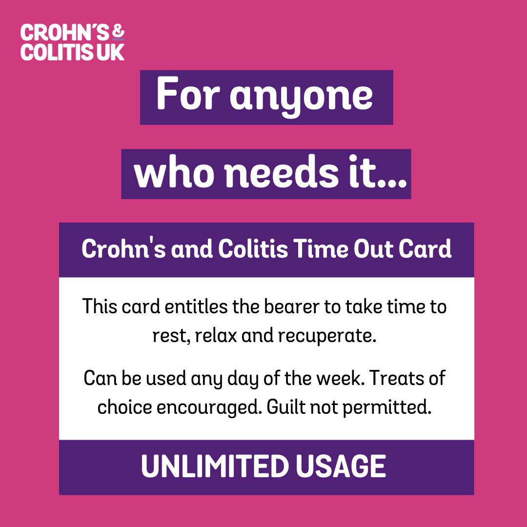 CrohnsColitisUK's tweet photo. It's okay to rest 💜 https://t.co/mbwegR8gIA