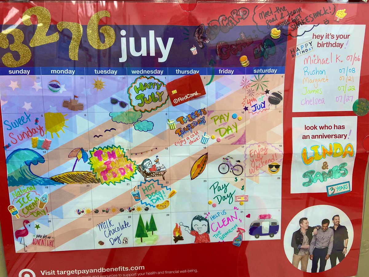 LeslieTGT's tweet photo. T-3276 Target Bensonhurstβs Appreciating YOU Calendar for July! π₯³ #T3276 #TargetCalendar https://t.co/goJ7RpqlcM