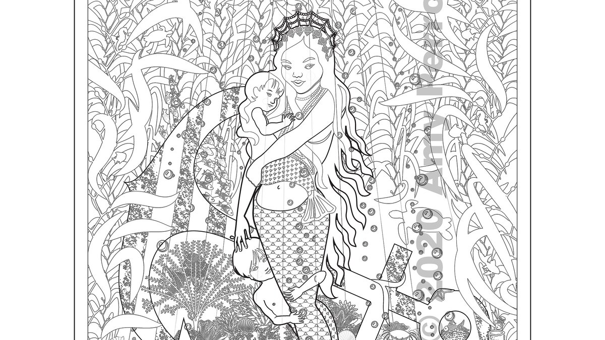 AmyPerrotti's tweet image. Mermaid Family coloring page printable file etsy.me/2YMFatE via @Etsy #Mermaid #coloringpage #printables #underwater #family #adultcoloring #kidscoloring #sealife #coralreef #merbaby #merkids #seahorses #seashells #fish