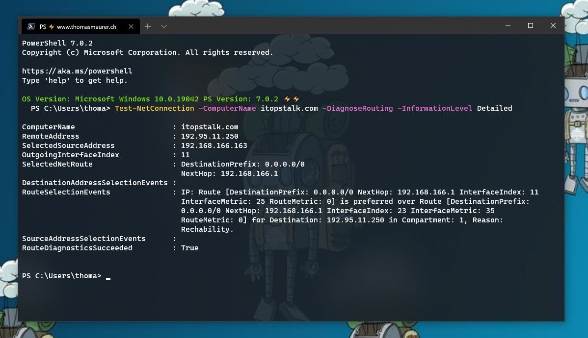 WirelessLife's tweet photo. .@ThomasMaurer shares how the Test-NetConnection supports ping test, TCP test, route tracing, and route selection diagnostics in support of troubleshooting Windows Server. https://t.co/S8f5PVDyWp #AzOps #ITPRO https://t.co/Hw4QrMFcnk
