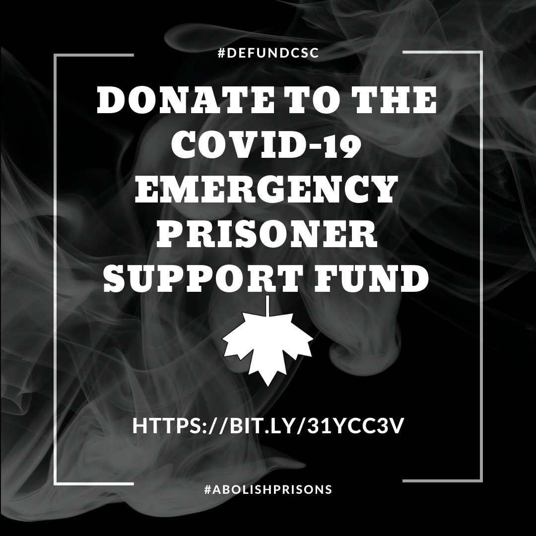 Students4HR's tweet photo. #AbolishCanada: Take action to support prisoners held in racist, colonial jails and prisons.
Donate: https://t.co/OMCwMtEvbj
Demand that decision-makers take action: https://t.co/boJGHLD71L
#DefundPrison #AbolishPrisons
#DefundPolice #DefundRCMP #DefundCSC https://t.co/EirXMm4K0r