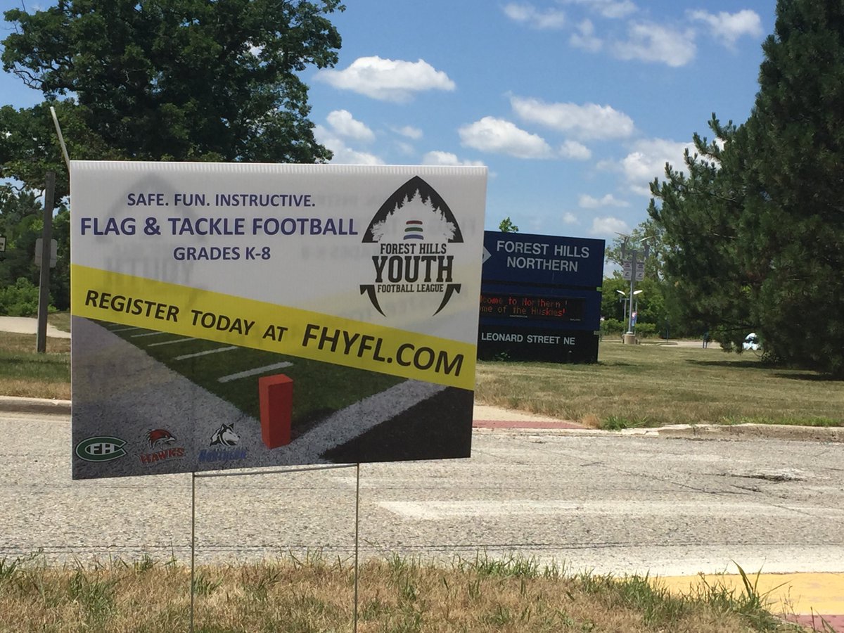 FHyouthFB's tweet image. Signs are up, so it&apos;s time to sign up! Register for fall flag (grades K-6) or tackle (grades 3-8) football 🏈🏈 today: fhyfl.com/Default.aspx?t… @FHPSnews @FHNHMS @Ada_VistaFHPS @fhcbradanderson @Coachtimrogers @huskypride4 @bsherm02 @northerntrails5 @FHKnappForest @CMS_FHPS