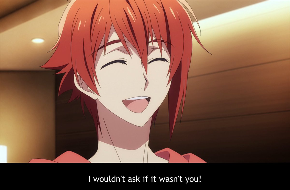 (6/?) Only Iori treats Riku as a person with potential, to become a superstar as he promised. (to me) Riku was probably pitied because of his weak physique, but Iori threw that out the window and believes that even someone like Riku can also shine. Riku knows this and—