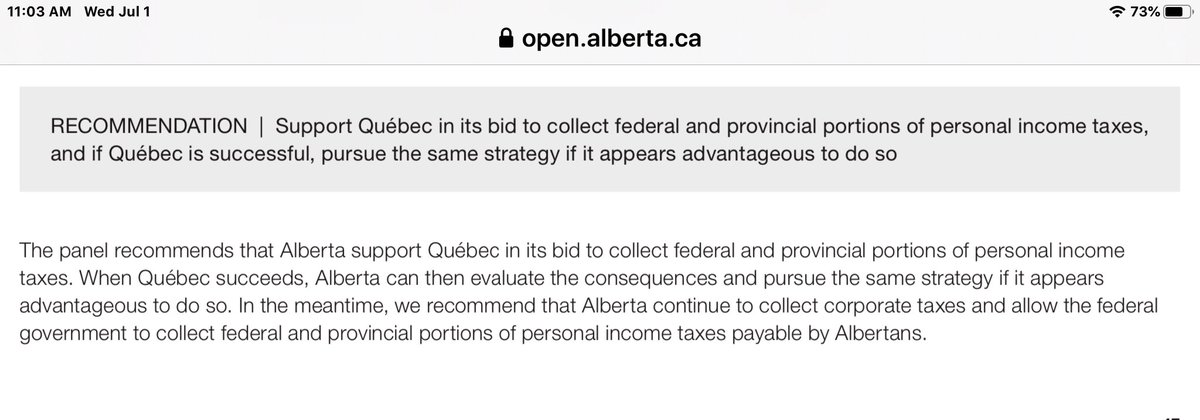 The result will be health outcomes and education outcomes similar to Louisiana’s current 50th place standing. And poverty levels similar to Louisiana. In the long term, UCP plans to collect federal & provincial taxes. Then remit what UCP believes to be sufficient.