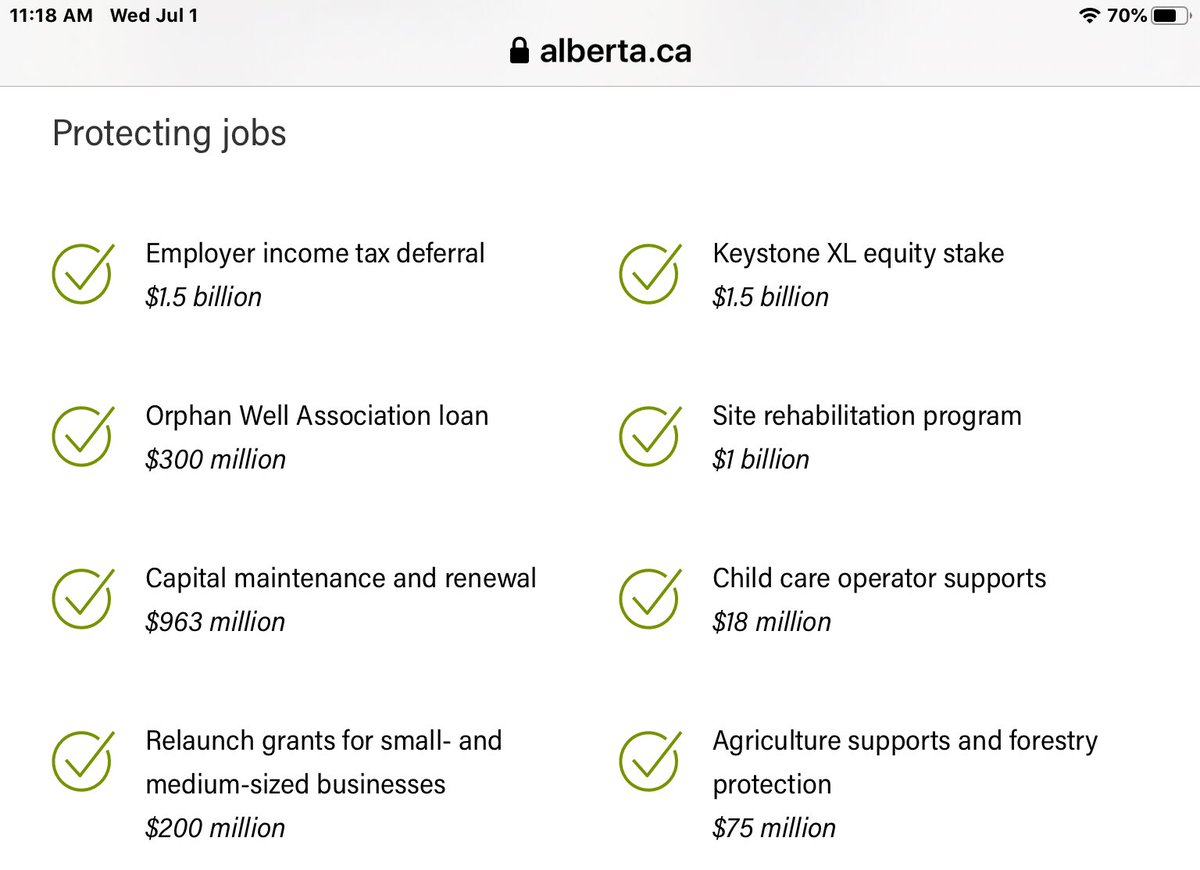 Kenney’s strategy can be seen easily in economic recovery plans. Look at the difference in allocation of recovery funds. Just over $1B for all citizens healthcare and education during a deadly pandemic vs around $5.5B for O&G industries, construction and infrastructure.