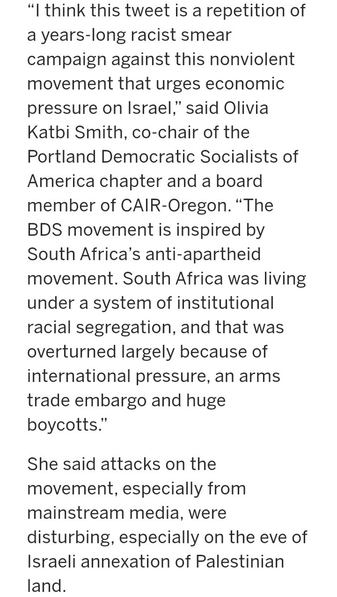 Notice linkages between various far-Left & identity-related movements here in Portland & likely elsewhere.  #BLMtheOrg has endorsed BDS. Co-chair of our DSA chapter is also on CAIRS board.