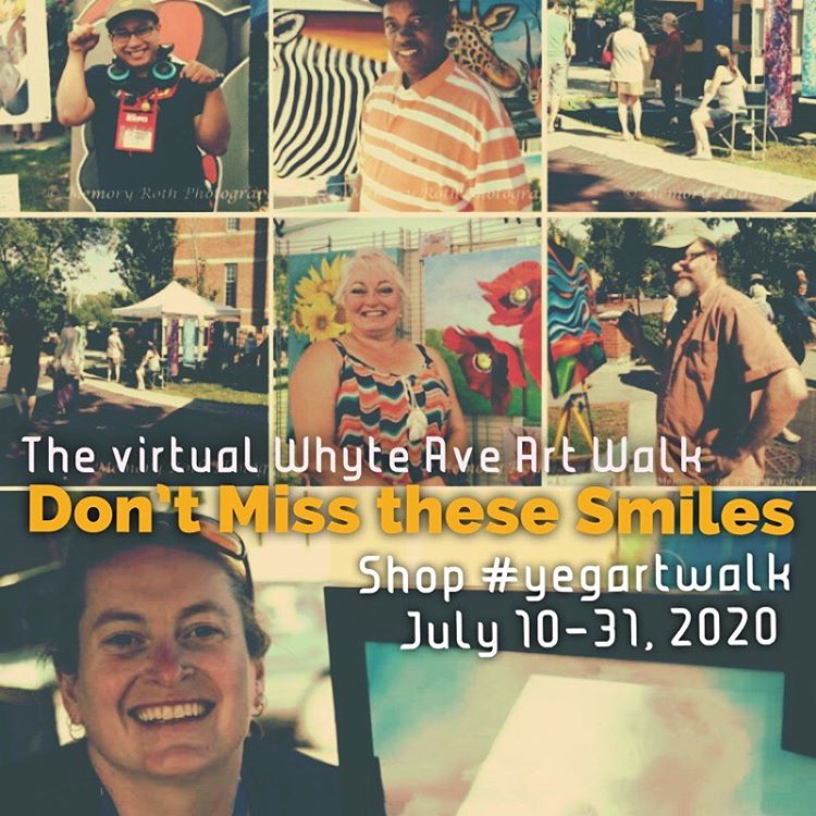 We're the last summer festival happening in Edmonton this year, so join us for a socially-distant #yegartwalk July 10-31!

In addition to a virtual market of local artists, there will be shops in <a href="/oldstrathcona/">Old Strathcona - Inactive</a> displaying #yeg art for sale.

More info: art-walk.ca/2020/06/26/vir…