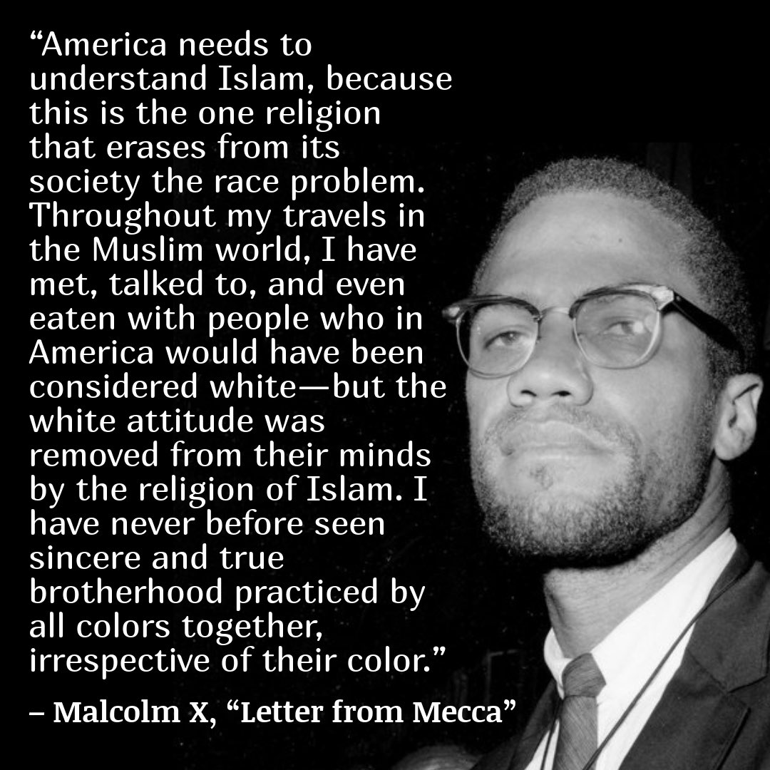 AMERICA NEEDS TO UNDERSTAND ISLAMISLAM Is One Religion That Erases From It's Society The Race Problem.      **THREAD** #EndRacism #KindnessMatters #Islam #Muslims #KnowledgeIsPower #TheMoreYouKnow